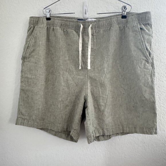 Old Navy Shorts Mens 2XL Linen Blend Jogger 7 Inch Casual Summer Pockets - Picture 1 of 13